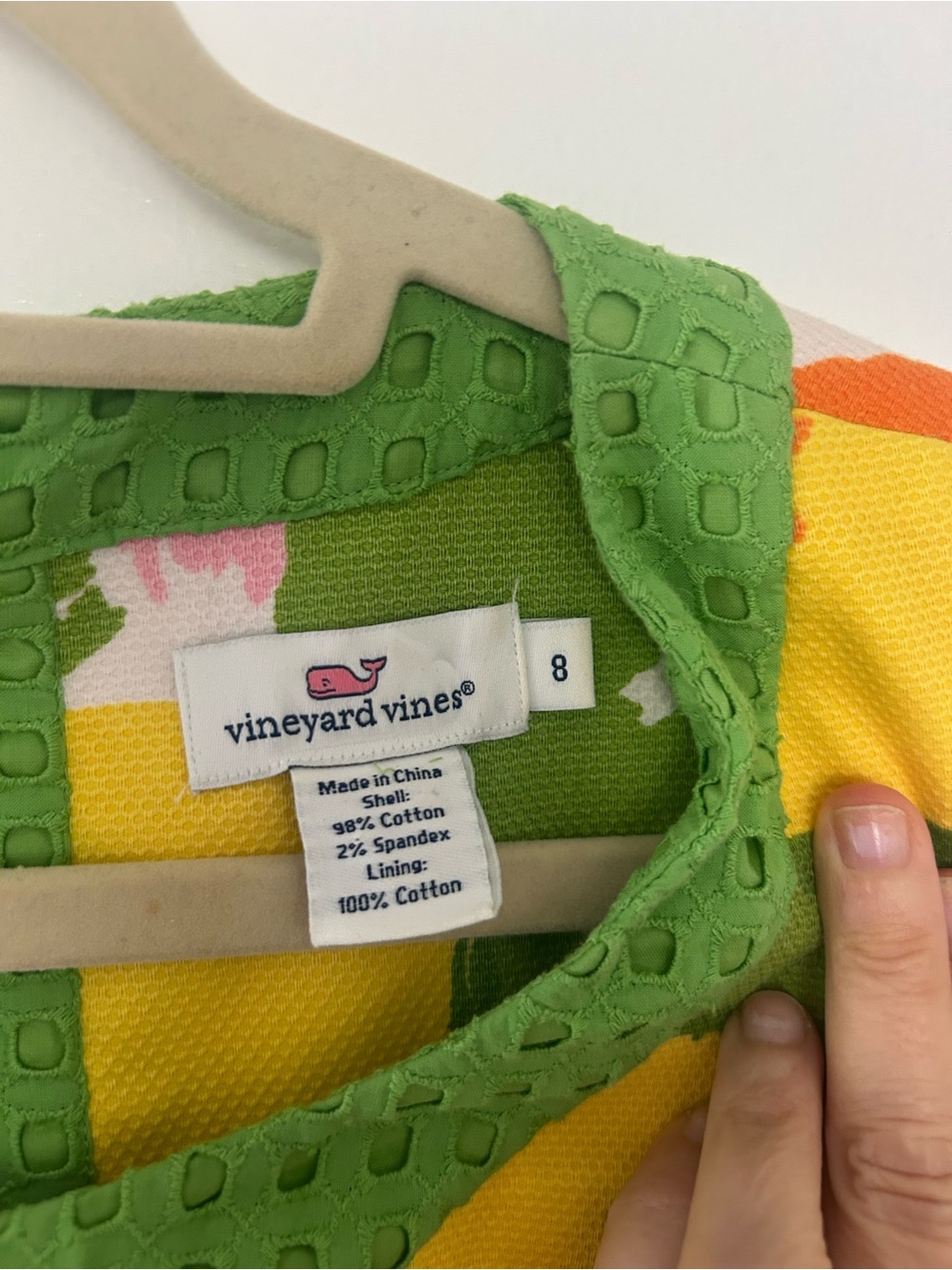 Women’s Vineyard Vines Bright Floral Shift Dress in Pink, Orange, Yellow & Green - Picture 3 of 3